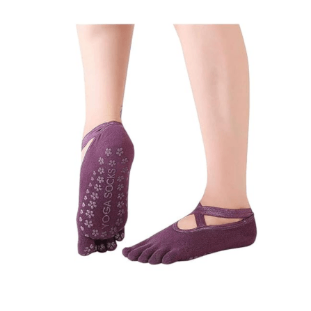 ถุงเท้าโยคะแยกนิ้ว แบบปิดนิ้วเท้า ABLOOM 0210030009014_สีม่วง_4